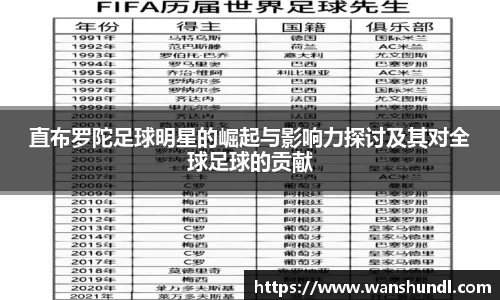 直布罗陀足球明星的崛起与影响力探讨及其对全球足球的贡献
